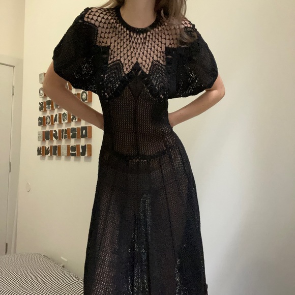 Vintage Crochet Maxi Dress - Picture 2 of 5